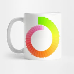 Infinity spiral green to red Mug